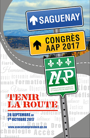 Congrès de l’AAP 28 septembre au 1er octobre À l’hôtel Le Montagnais à Saguenay