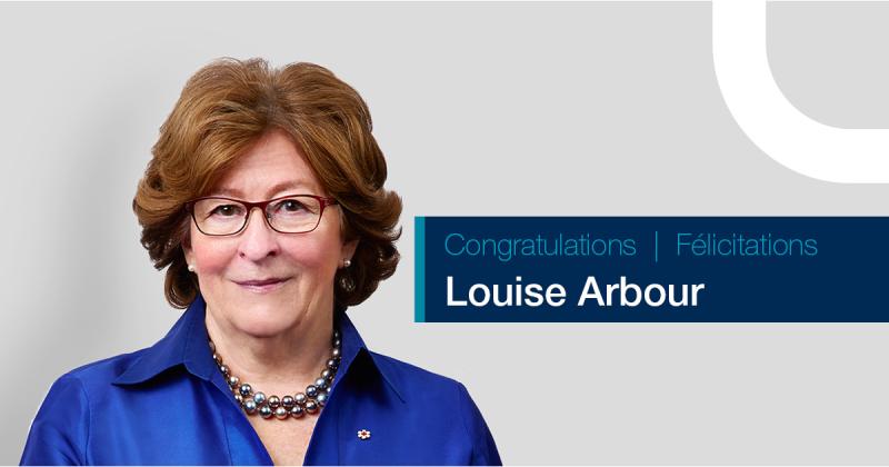 BLG’s Louise Arbour to receive Symons Medal