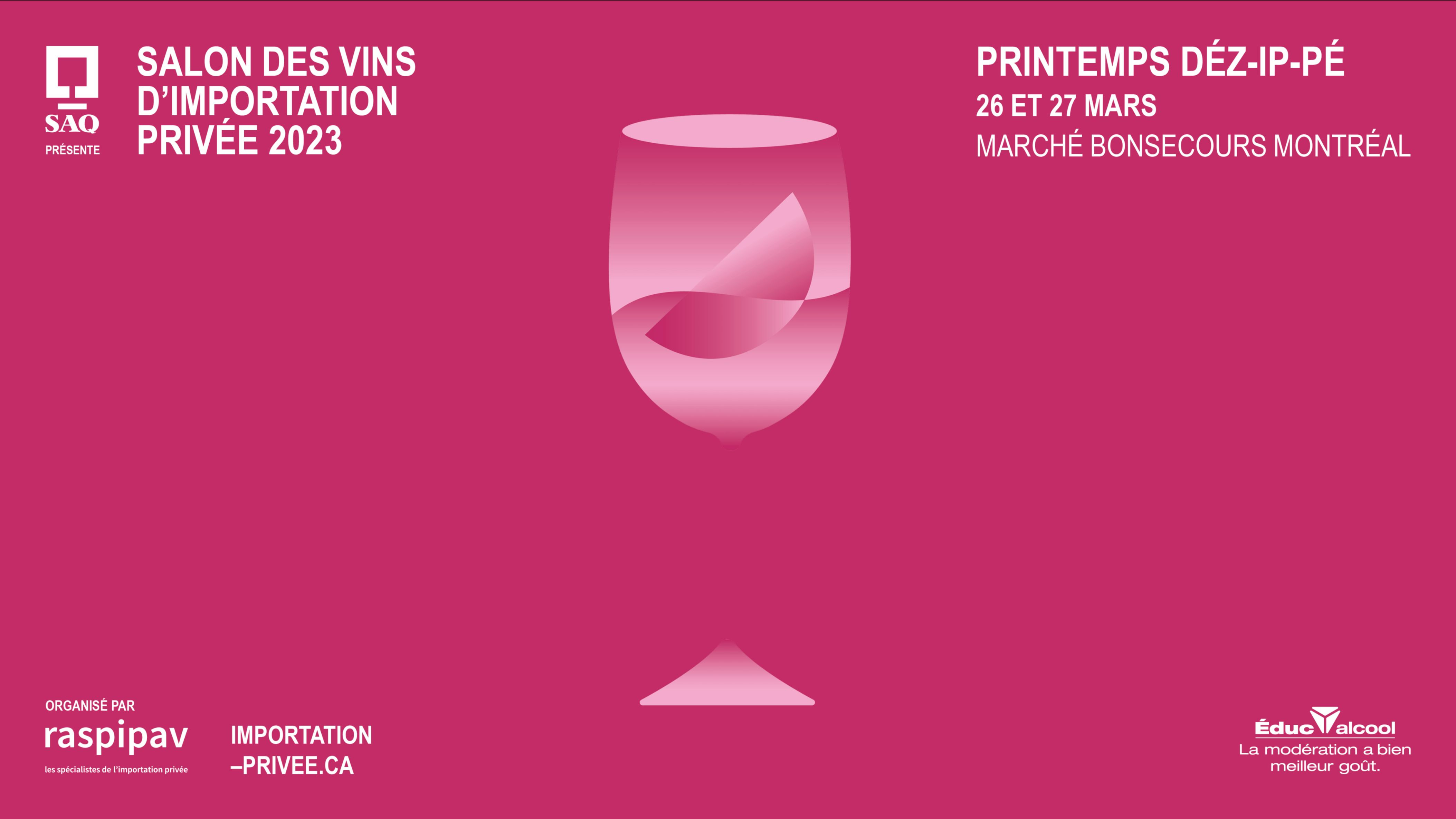 La SAQ présente la 13e édition du Salon des vins d’importation privée 2023, PRINTEMPS DÉZ.IP.PÉ